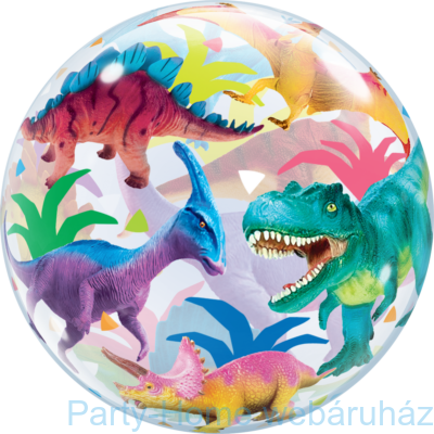 22 inch-es Dínók - Colorful Dinosaur Bubbles Lufi