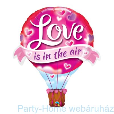 42 inch-es Love Is In the Air Balloon - Léghajó Fólia Lufi Valentin-napra
