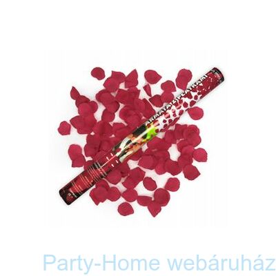 50 cm-es, Piros Rózsaszirmokat Kilövő Parti Konfetti Ágyú