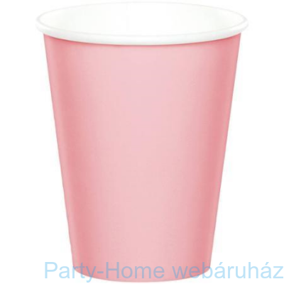 Solid Pink - Világos Rózsaszín Papír Pohár 370 ml, 14 db-os