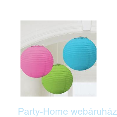 Multi Kék, Pink és Zöld Színű Parti Gömb Lampion