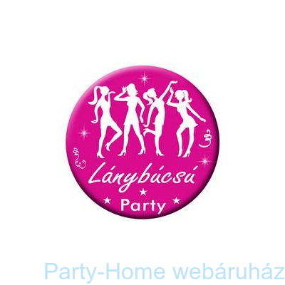 Rózsaszín Fehér Lánybúcsú Party Kitűző