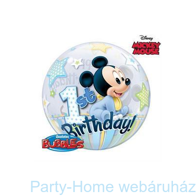 Disney Bubbles Mickey Mouse Első Szülinapi Lufi