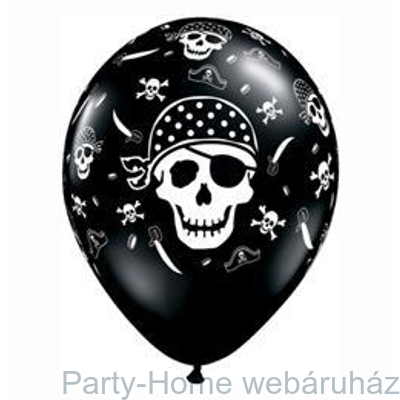 Pirate Skull Koponyás Kalózos Onyx Black Lufi