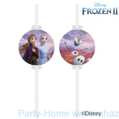Frozen 2 - Jégvarázs 2 Papír Szívószál - 4 db-os szett