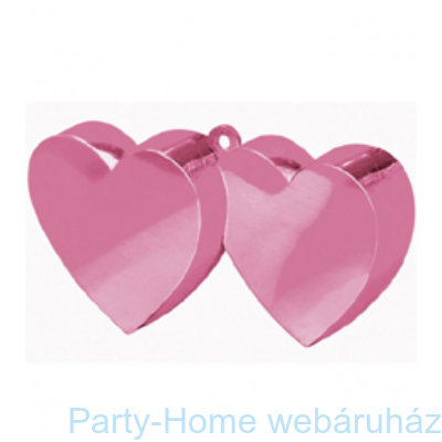 Rózsaszín (pink) Dupla Szív Léggömbsúly