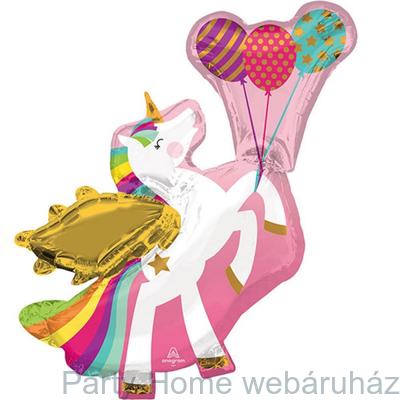 Winged Unicorn - Szárnyas Egyszarvú Lufikkal Super Shape Fólia Lufi