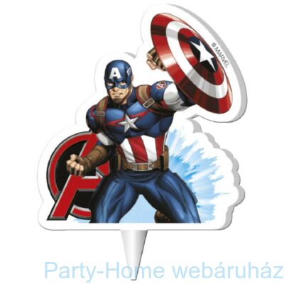 Bosszúállók Amerika Kapitány- Marvel Avengers Cap. America 2D Gyertya