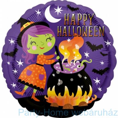  17 inch-es Happy Halloween Boszorkány Főzet Fólia Lufi     