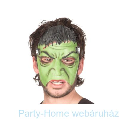 Zöld Frankenstein Latex Maszk Halloween-ra