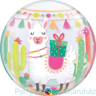 22 inch-es Llama - Láma Birthday Szülinapi Bubble Lufi