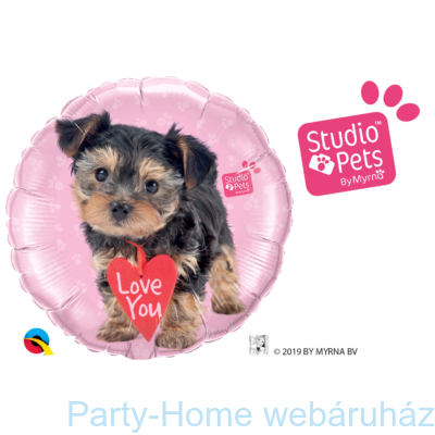18 inch-es Studio Pets - Love You Terrier Fólia Lufi