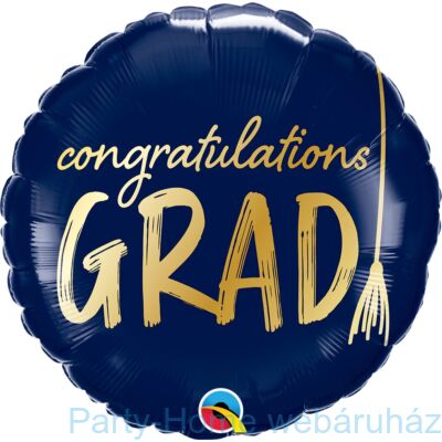 18 inch-es Congratulations Grad Tassel Ballagási Fólia lufi