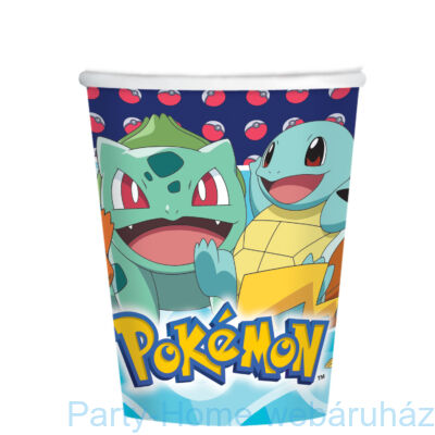 Pokémon Party Pohár - 250 ml, 8 db-os