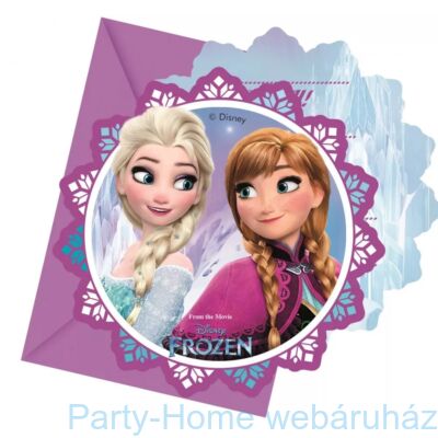 Frozen Snowflakes- Jégvarázs Parti Meghívó - 6 db-os
