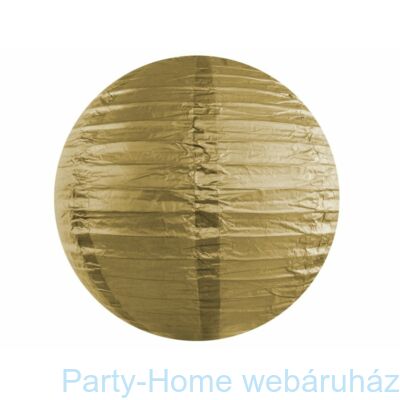 Arany Színű Parti Gömb Lampion - 35 cm