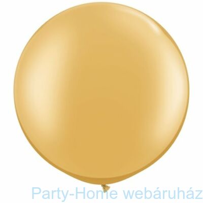 30 inch-es Gold - Arany (Metallic) Kerek Latex Lufi 1 db