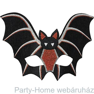 Csillogó Glitteres Denevér Maszk Halloween-r
