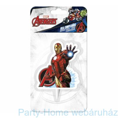 Bosszúállók Vasember- Marvel Avengers Iron Man 2D Gyertya