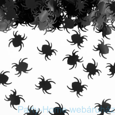 Fekete Pókok Konfetti Halloweenre - 15 gramm
