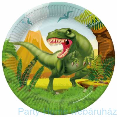  Dinoszaurusz parti tányér 23 cm 8db